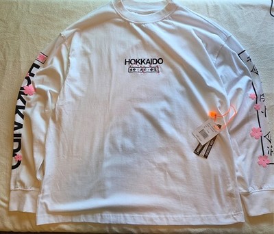 RGSTR Streetwear Long Sleeve Hokkaido Cherry Blossoms Japan LS Shirt y2k Size L