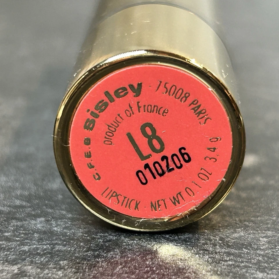 NEW Sisley Hydrating Long Lasting Lipstick L8 Coral Full Size RARE - Image 4 of 4