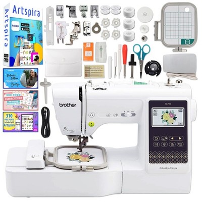 Brother SE700 Embroidery & Sewing Machine w/ 4'' x 4'' Hoop & 40+ Accessories
