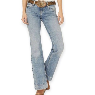 Wrangler Retro Women's Mae Mid-Rise Boot Cut Kacey Trouser Jean 9x34
