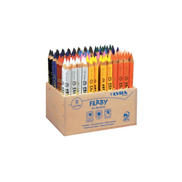 Lyra Lyr Ferby Lacquered Pencil 96pcs Wooden Display School Pack