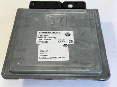 OEM BMW MSV80 INDEX 01 DME ECU N52 N51 E90 E92 E93 328i 128i Siemens VDO 7567609