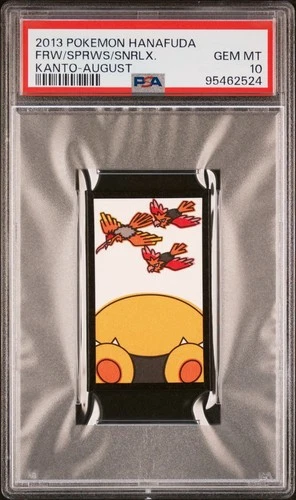 2013 POKEMON HANAFUDA KANTO AUGUST FEAROW/SNORLAX/SPEAROWS PSA 10