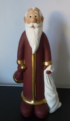 SAMMLERSTÜCK Nikolaus Weihnachtsmann Santa Claus 49cm groß GILDE HANDWERK Selten