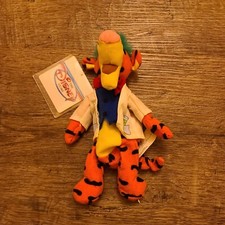 Vtg Disney Store disneyworld disneyland tigger mad scientist 6" Bean Bag Plush