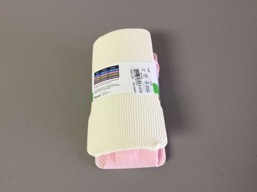 NWT Girl's Trimfit Ribbed Texture Tights Size Large Pink/Off White 2 Pair #120R - Picture 2 of 2
