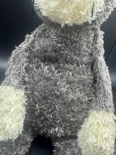 Raro peluche giocattolo morbido vintage Jellycat Bunglie grigio medio panna toppa gatto gattino - Foto 5 di 17