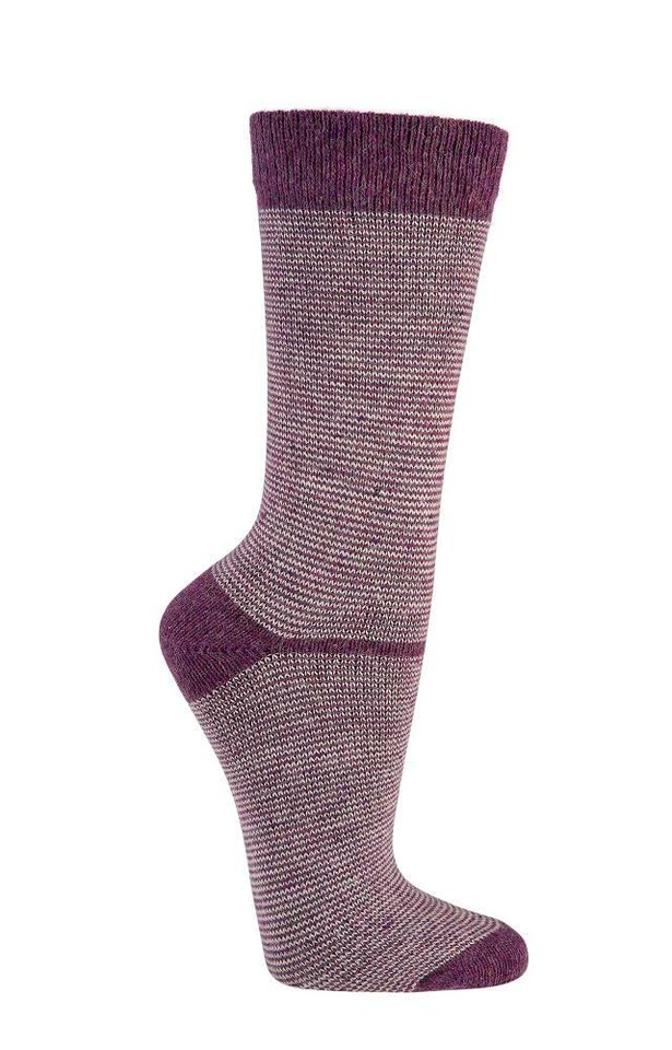 2 Paar Socken mit Merino und Alpaka Wolle für Damen und Herren Ringel bunt - Bild 4 von 4