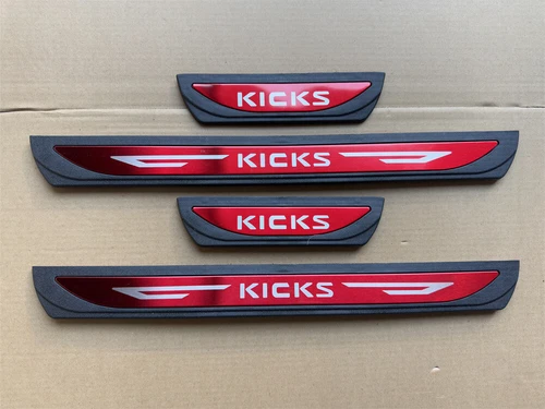 For Nissan Kicks Accessories Car Door Scuff Sill Cover Panel Step Protector Trim - Picture 70 of 92