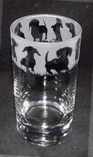 New 'DACHSHUND' Hand Etched Highball Glass with Gift Box -The Perfect Gift!
