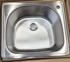 Richelieu 25 in. Drop-In Single Bowl 18 Gauge Kitchen Sink w/Accessory, 3817170