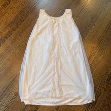 LACY PINK VTG 1960s Sheer Peignoir MINI BabyDoll NEGLIGEE NIGHTIE S Rockabilly