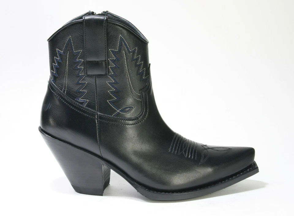 10779 Sendra Stivaletti Cowboy Gorca Nero Fatto A Mano Foto 2 de 4