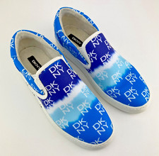 DKNY Women's 9 Case Blue Ombre Casual Slip On Fashion Shoes Sneakers Gentle Wear