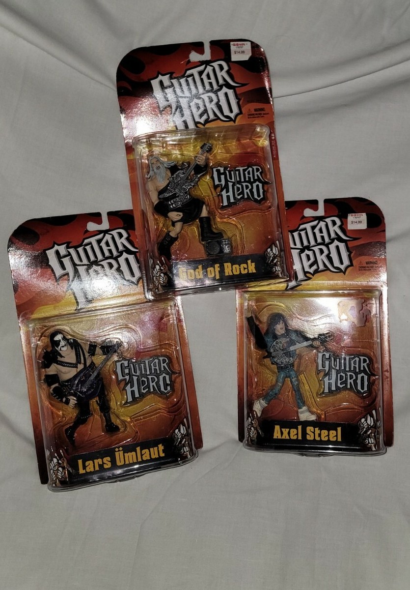LOT 3 Guitar Hero God of Rock Axel Steel & Lars McFarlane Toys