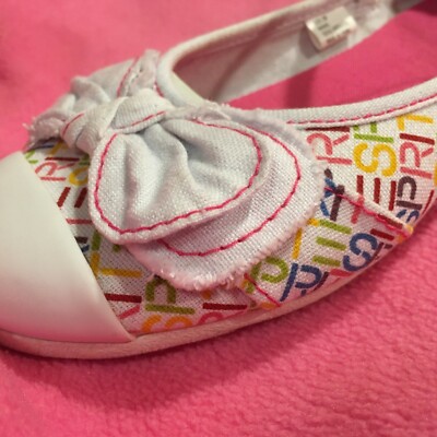 Girls FASHION MJ TENNIE COLORFUL TEXT ''MINNIE'' by ESPRIT Sz 2M NEW~FREE SHIP