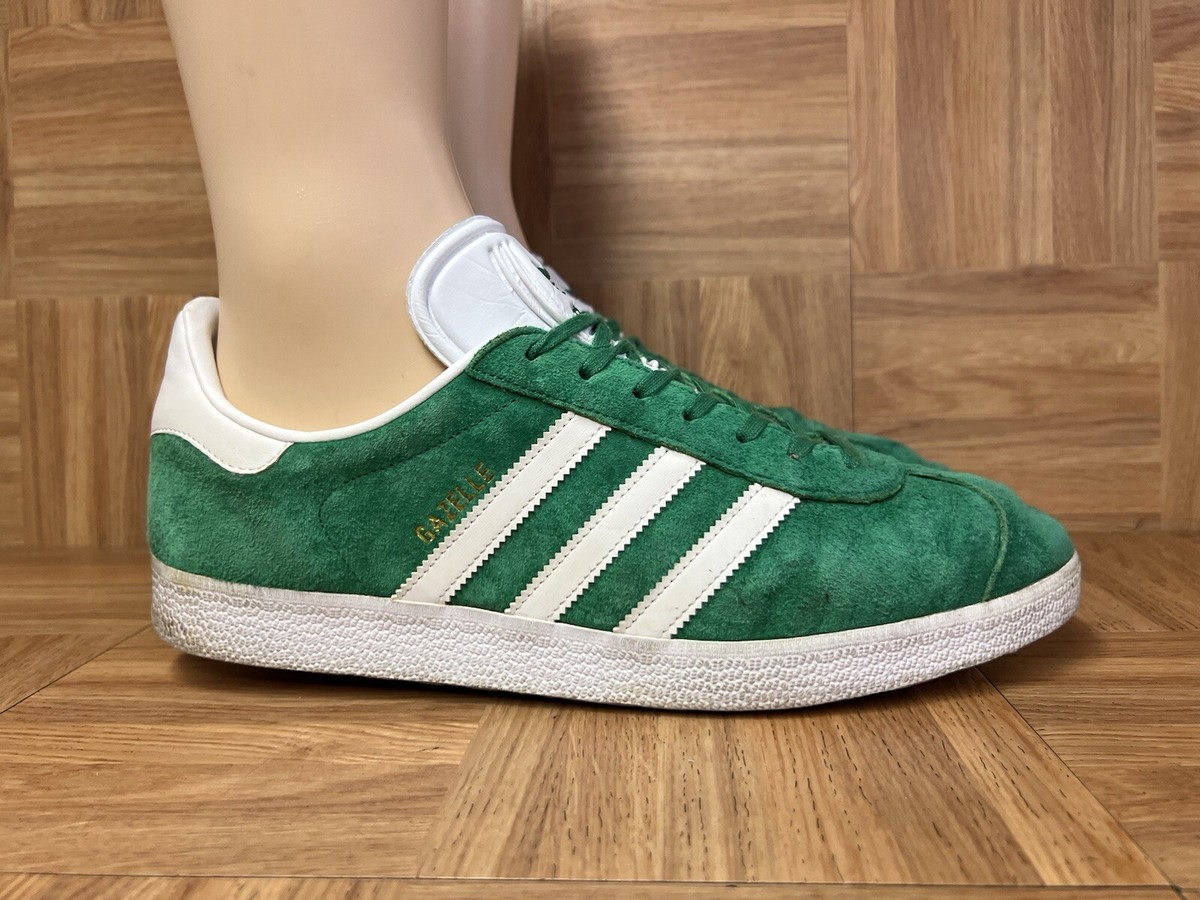RARE🔥 Sz 12 Adidas Gazelle Green White BB5477 Men's Sneaker