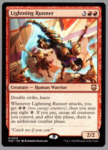 Lightning Runner 0215 Mythic Non Foil Modern Horizons 3 MTG Near Mint