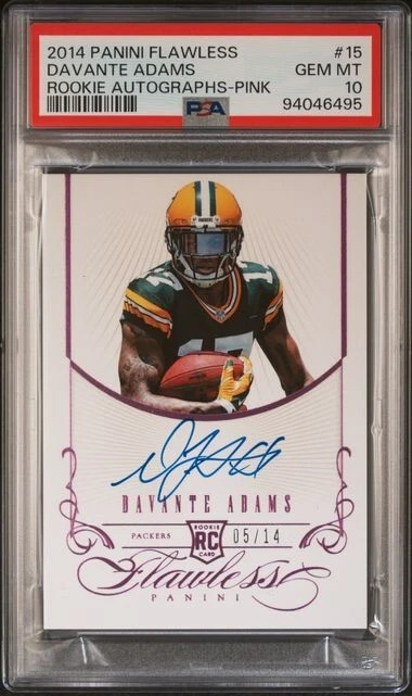 Davante Adams Panini Flawless Rookie Autographs #15 Pink