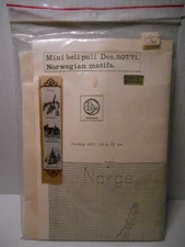 NORWEGIAN Mini Bell Pull Cross Stitch Linen Sampler Kit B O E Made in Denmark