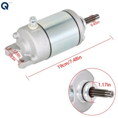 Starter Motor For Honda TRX400EX ATV (2005-2008) - Replaces OEM 31200-HN1-A41, 12V, 9-Tooth