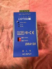 LUTZE DRA120-24FPB POWER SUPPLY IN 115/230VAC OUT 24VDC 120W-PRE OWNED
