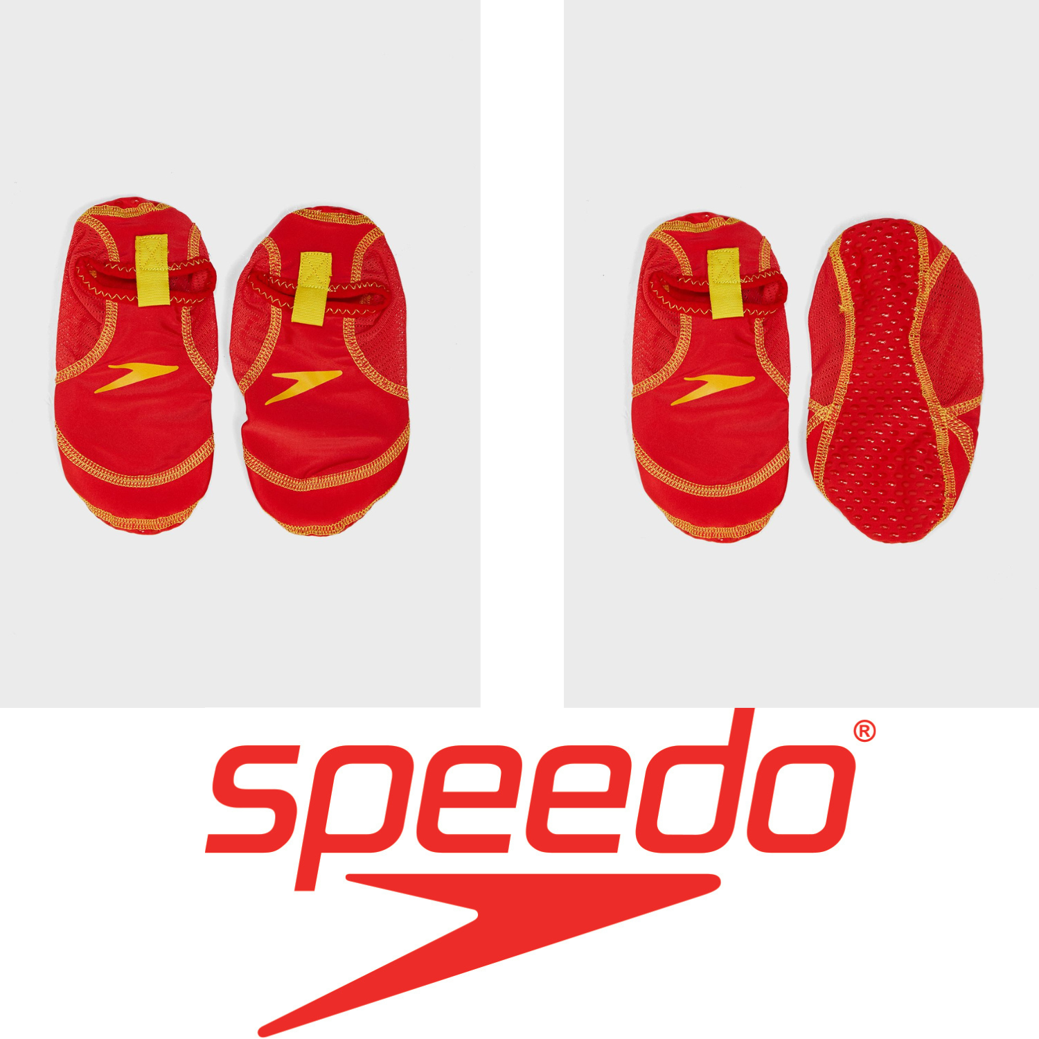 SAOLA SPEEDO UNISEX CALZINI DA PISCINA JUNIOR ROSSI (PER SCARPE TAGLIE 10 13 & 1 4) STOP VERRUCAS