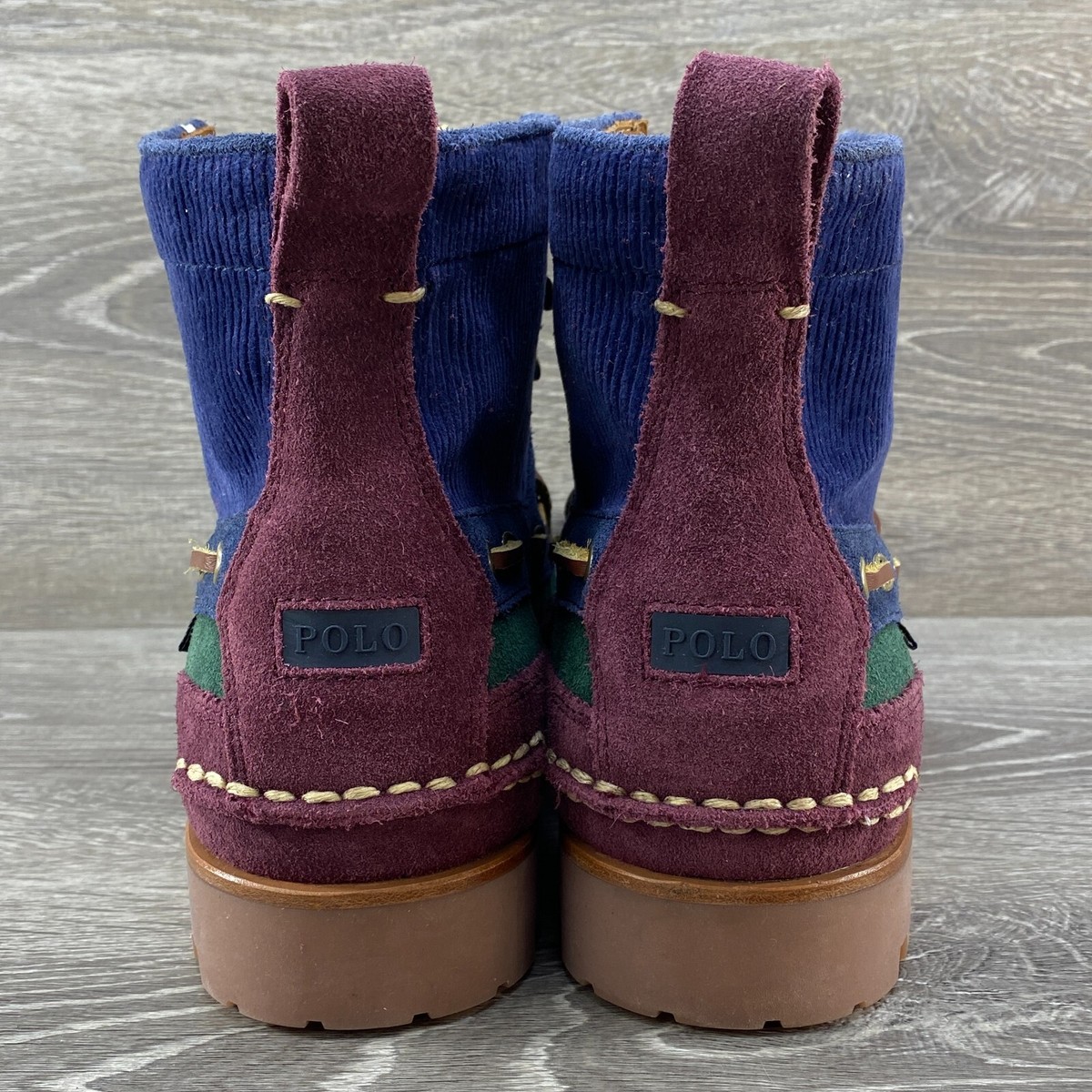 Polo Country Ralph Lauren Ranger Mid Boots Mens 10.5 Color Block Suede Corduroy Polo Ralph Lauren Country Ranger Mid Colorblock Suede  main image 2