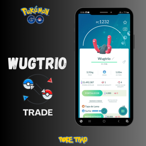 Trade Wugtrio Pokémon GO - Pokemon Wugtrio GO - Afbeelding 1 van 3