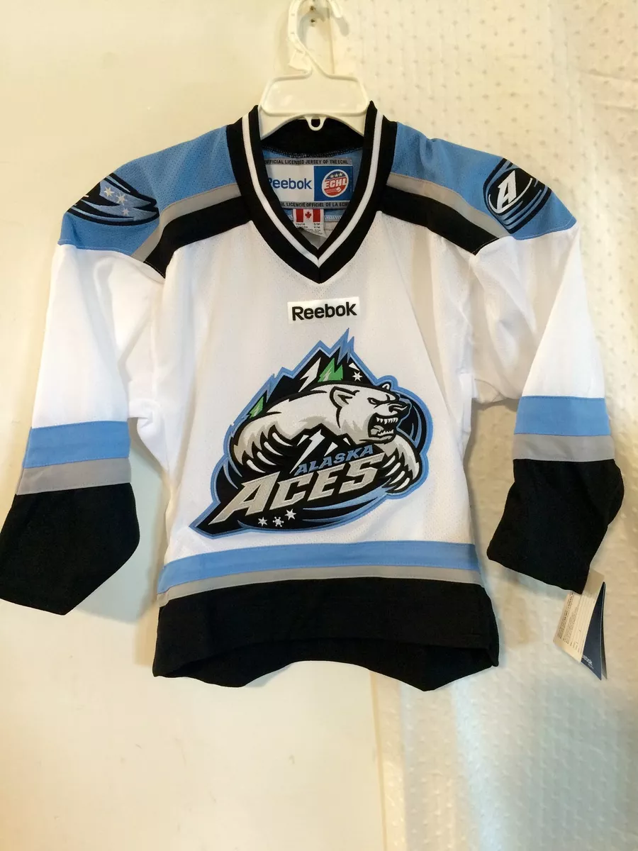 Reebok Youth ECHL Jersey Alaska Aces Team White sz S/M