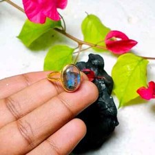 Natural Labradorite Gemstone Ring,925 Sterling Silver,Everyday Ring,Gift For Her