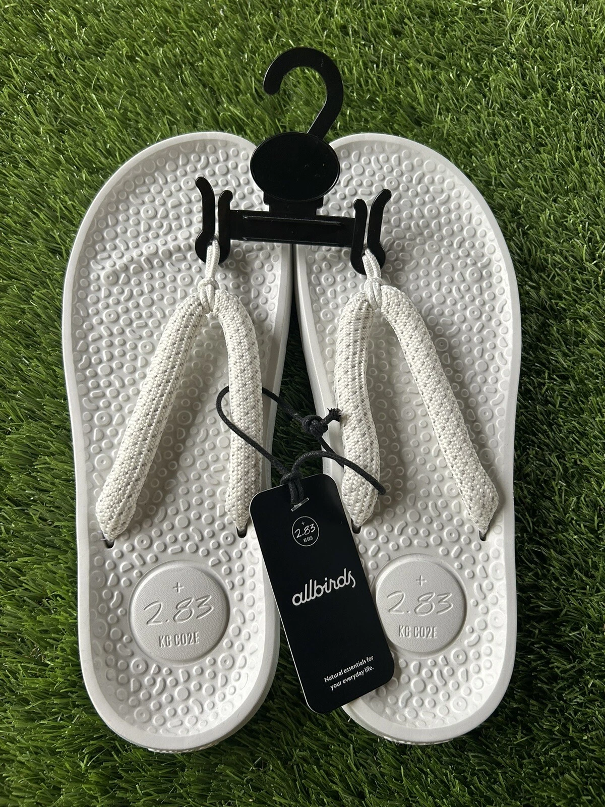ALLBIRDS MENS SUGAR ZEFFER FLIP FLOPS/SANDALS BLIZZARD WHITE SIZE 11 NWT