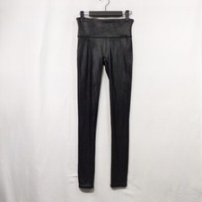 Spanx Metallic Moto Legging Women's S Black Casual Comfy Minimalist Sporty