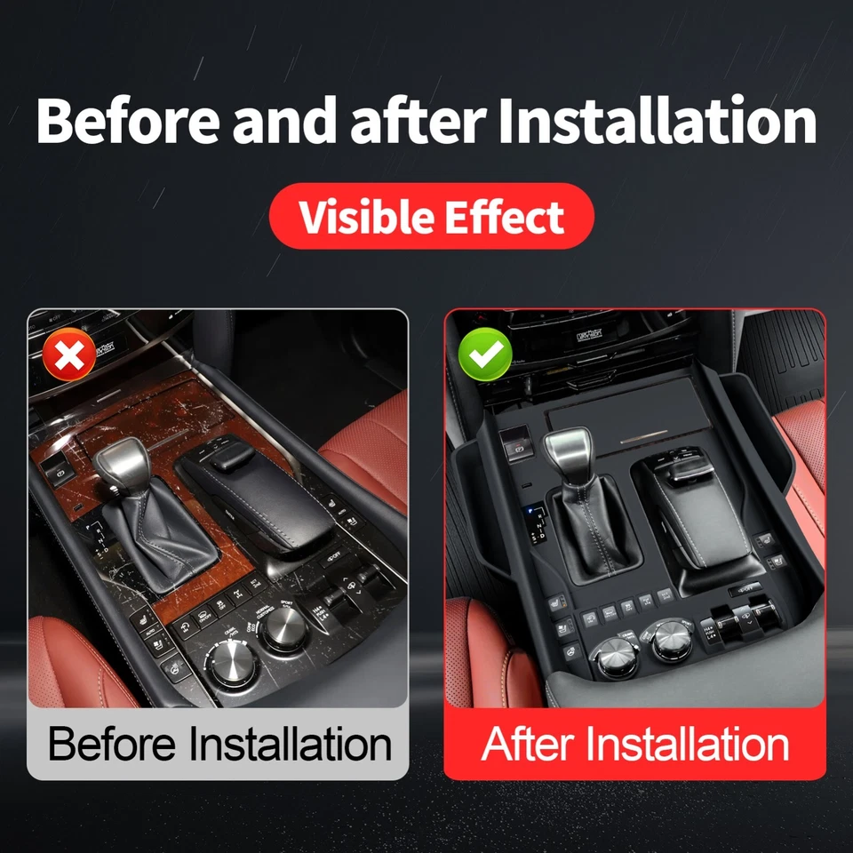 Para Lexus LX570 LX450D 2016-2022 Accesorios Caja de cambios Almacenamiento Funda protectora Foto 3 de 4