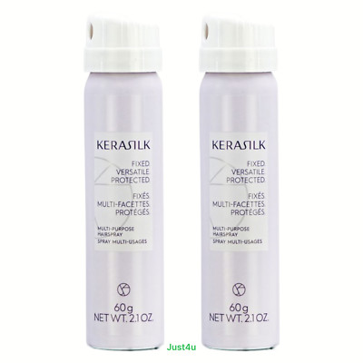 KERASILK Multi-Purpose Hairspray Fixed Versatile Protected, 2.1oz. (2PACK)