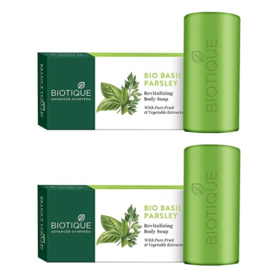 Biotique Basilikum & Petersilie Revitalisierende Badebar Körperseife 150 g 2e...