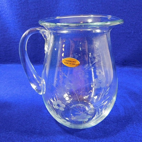 Stylesetter Blossoms Crystal Pitcher Div of Crystal Clear Etched