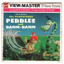 Vtg FLINTSTONES Pebbles  Bamm-Bamm VIEW-MASTER REELS 1964 3 DISKS  Booklet