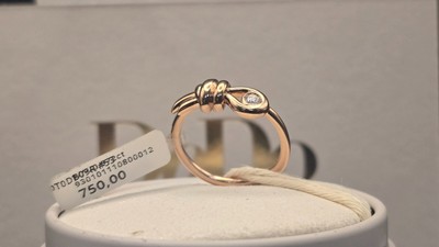 Dodo Pomellato Ring in 375 er Gold BO9R mit natürlichen Diamant Neu OVP 750 -40%