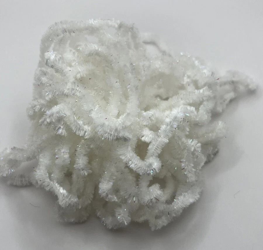 New Age Chenille - White Pearl 5 Yard Pack Fly & Jig Tying #2 Medium Size