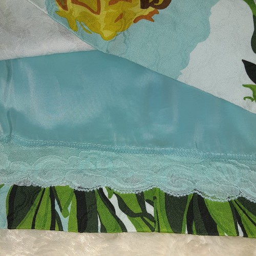 Trink Turk Yellow Blue Green Pineapple Shift Dress Adjustable Textured Pockets - Picture 4 of 12