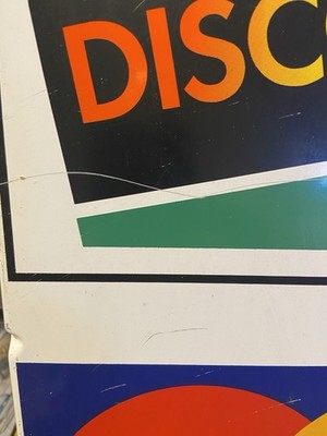 VINTAGE MASTERCARD, VISA AND DISCOVER NOVUS METAL FLANGE SIGN | eBay
