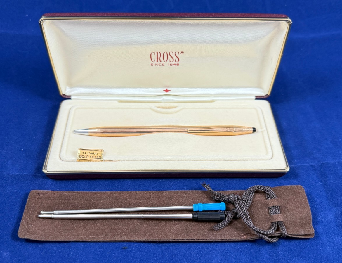 CROSS 14K FILLED/ROLLED GOLD CLASSIC CENTURY BALLPOINT PEN #1502