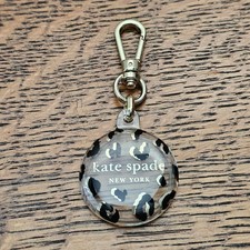 Kate Spade New York City Leopard Apple AirTag Holder Keychain