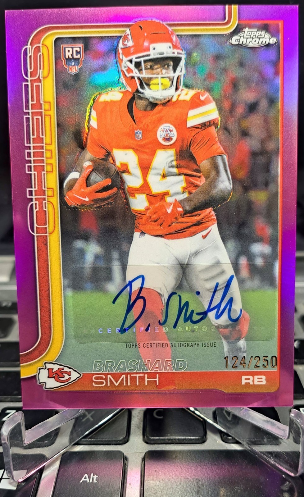 Brashard Smith Topps Chrome Rookies Autograph #BS Pink Refractor