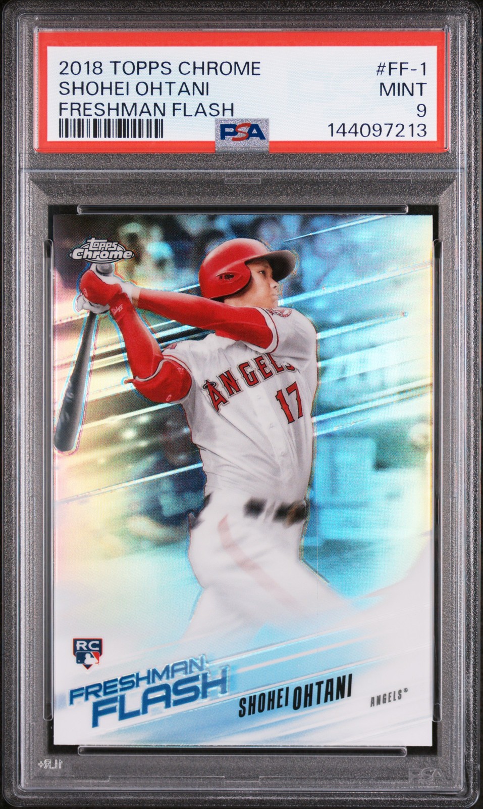2018 TOPPS CHROME FRESHMAN FLASH #FF-1 SHOHEI OHTANI ROOKIE RC PSA 9