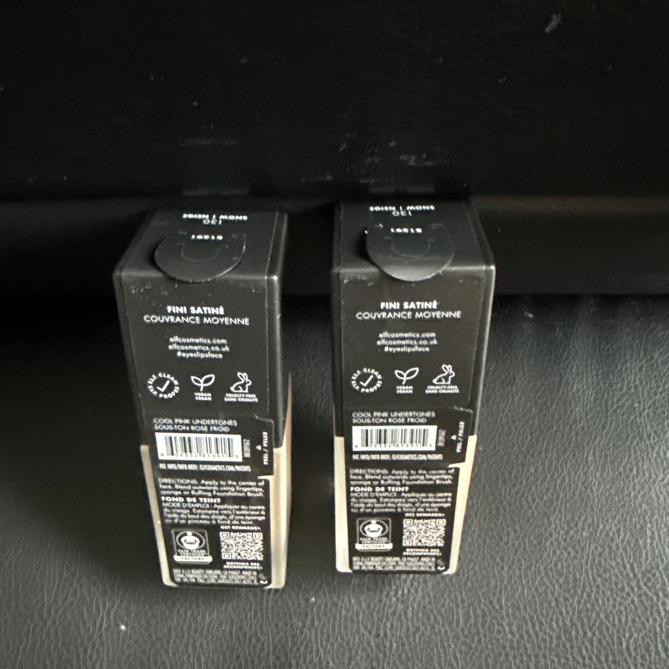 2 Elf Flawless Satin Foundation 130 SNOW Cool Pink Undertones Medium Coverage - Image 3 of 3