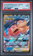 Pokemon Unified Minds Slowpoke & Psyduck GX 35/236 Holo TAG TEAM PSA 9