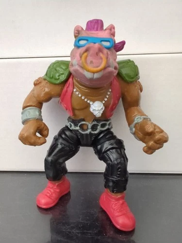 Vintage 1988 TMNT Soft Head BEBOP Figure Teenage Mutant Ninja Turtles Playmates