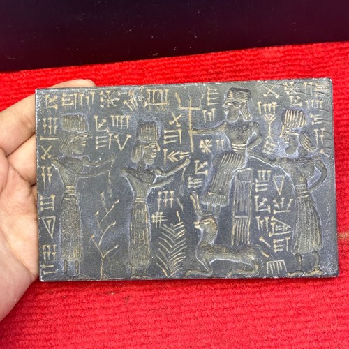 Ancient Near Eastern Stone Tablet With Early Form Of Writing